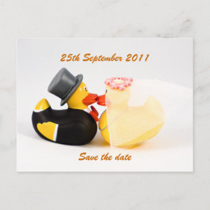 Patos de boda ... Tarjeta postal