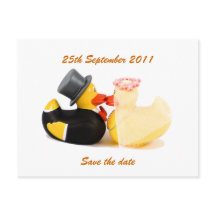 Patos de boda ... Tarjeta postal