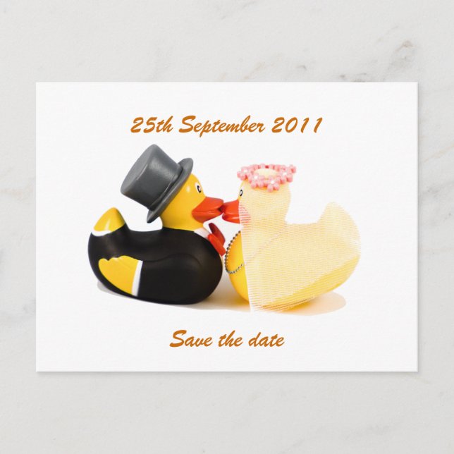 Patos de boda ... Tarjeta postal (Anverso)