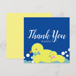 Patos de goma modernos amarillos agradecimiento po