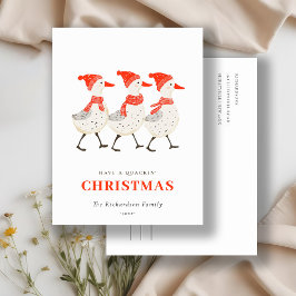 Patos de Navidad divertidos rojos lindos que grazn