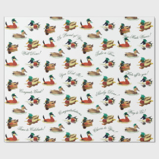 Patos de papel de regalo de graduación con gorras