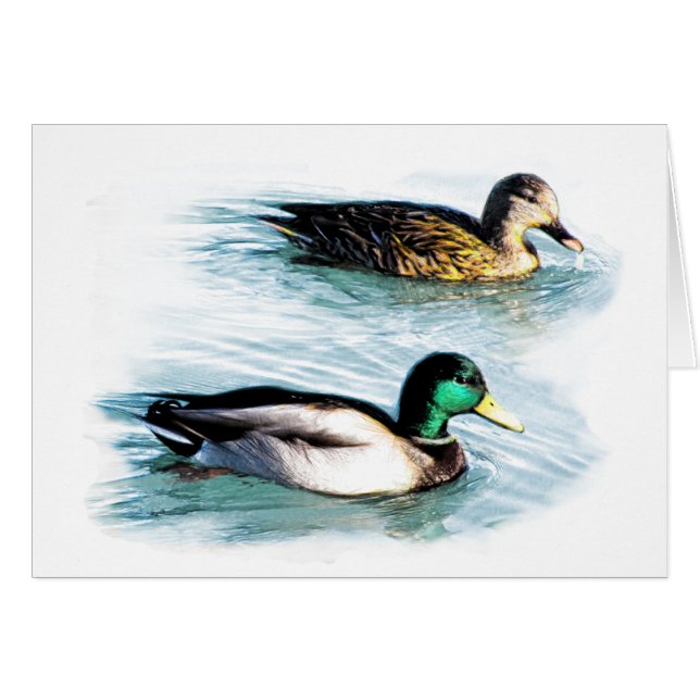 Patos en el lago (Anverso (Horizontal))