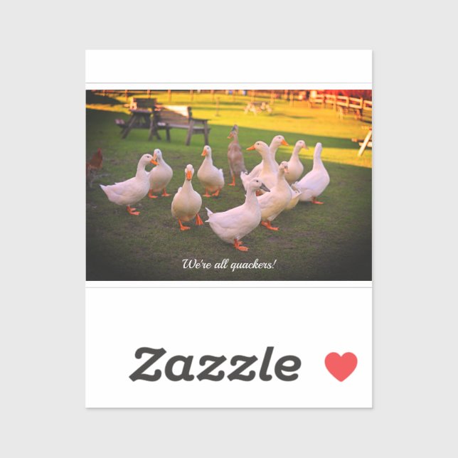 Patos en el parque Gracioso Todos somos Pegatinas  (Hoja)