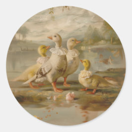Patos - Pegatinas redondos para el arte de las sáb
