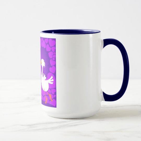 Patos que se besan, taza
