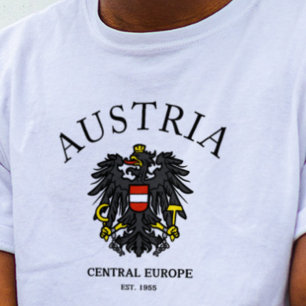 Patrimonio austriaco con camiseta con bandera aust