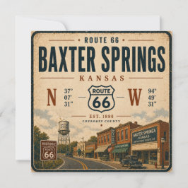 Patrimonio de la carretera vintage Baxter Springs