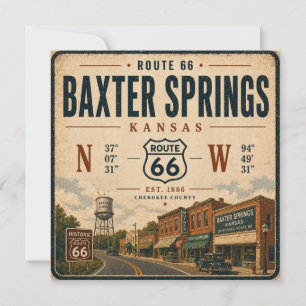 Patrimonio de la carretera vintage Baxter Springs
