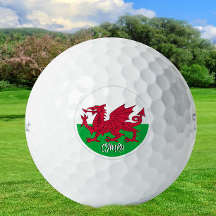 Patriotas de Cymru, pelotas de golf de bandera de
