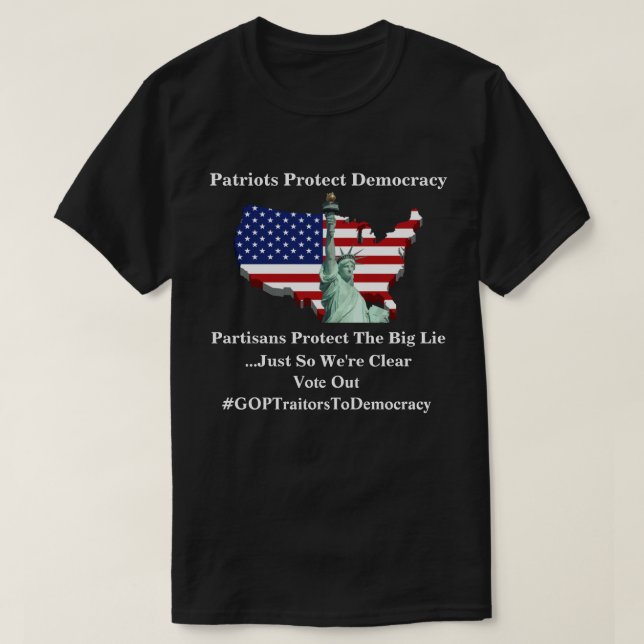 Patriotas protegen camiseta de la democracia (Diseño del anverso)