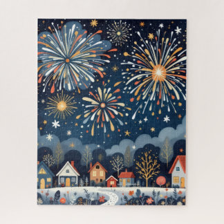 Patriotic Fireworks Art Puzzle