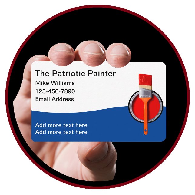 Patriotic House Painter tarjetas de negocios moder (Subido por el creador)