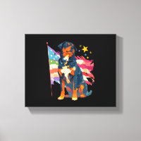 Patriotic Rottweiler con arte de la bandera de Est