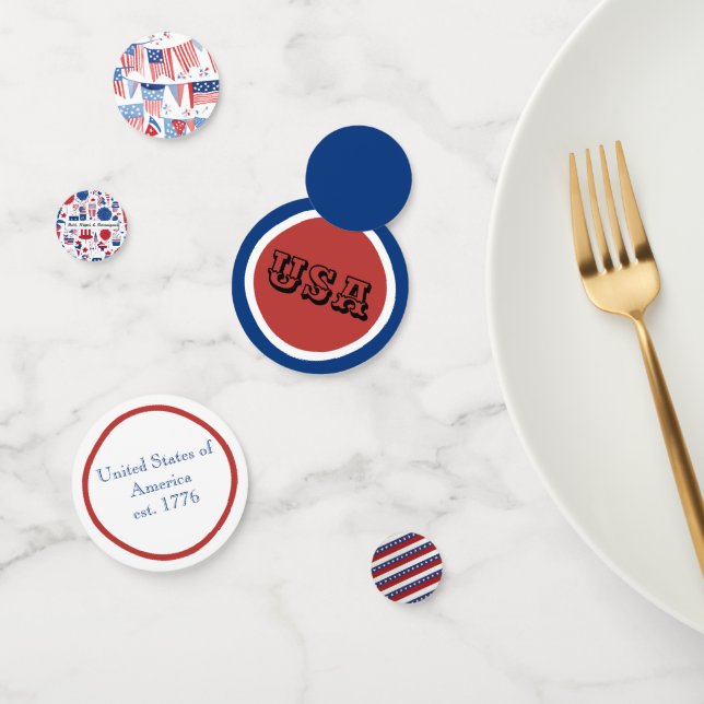 🎉 Patriotic Table Confetti (Grupo)