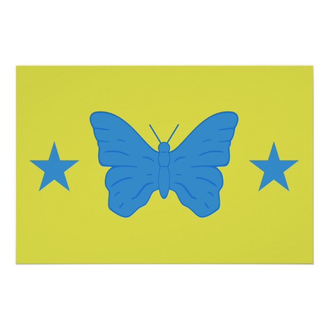 Patriotic wall poster with Flag of Bady Bassit (Anverso)