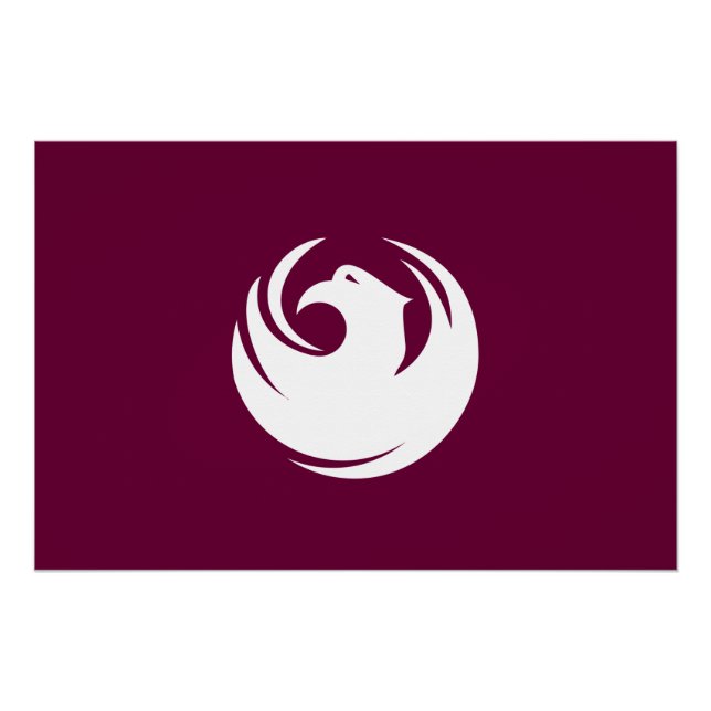 Patriotic wall poster with Flag of Phoenix City (Anverso)