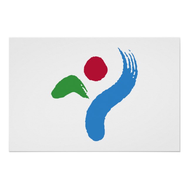 Patriotic wall poster with Flag of Seoul (Anverso)
