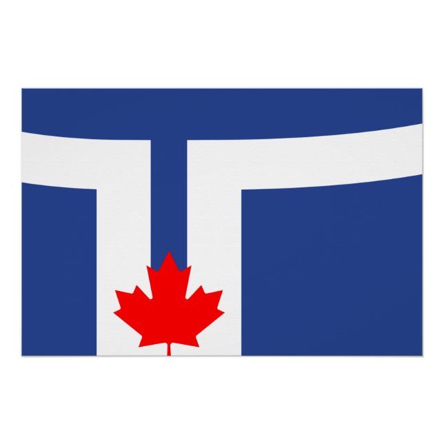 Patriotic wall poster with Flag of Toronto (Anverso)