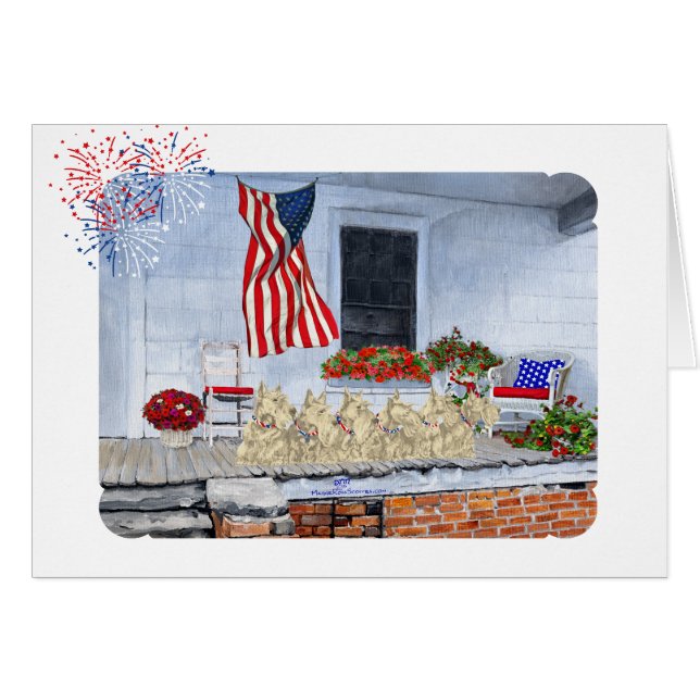 Patriotic Wheaten Scottish Terriers (Anverso (Horizontal))