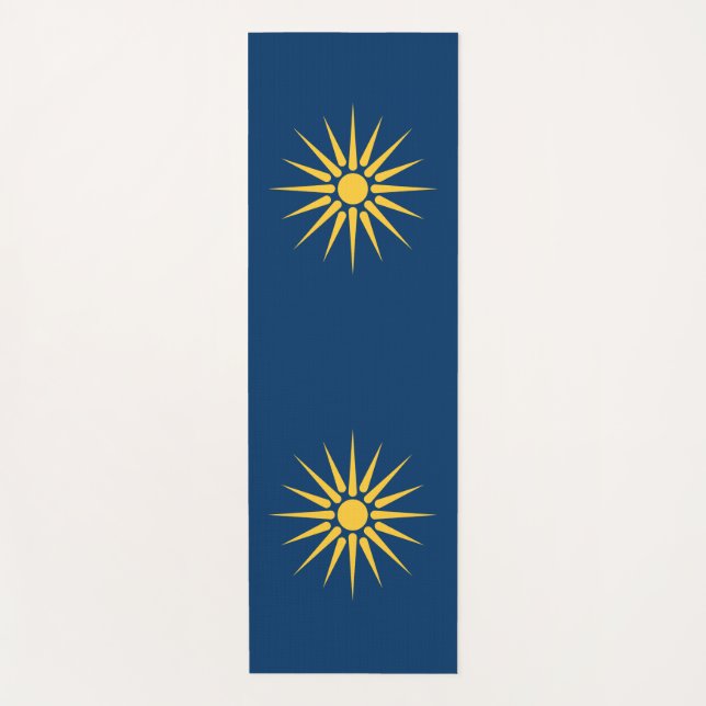 Patriotic Yoga Mats with flag of Macedonia, Greece (Anverso)
