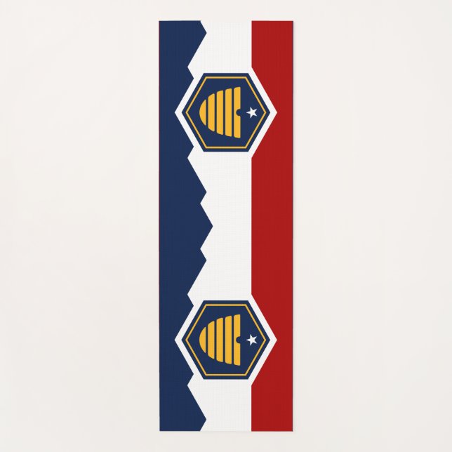 Patriotic Yoga Mats with new flag of Utah, USA (Anverso)