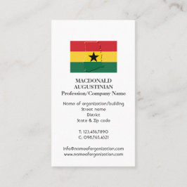 Patriótico | BANDERA DE GHANA | Tarjeta de present