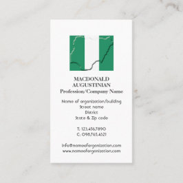 Patriótico | BANDERA DE NIGERIA | Tarjeta de prese