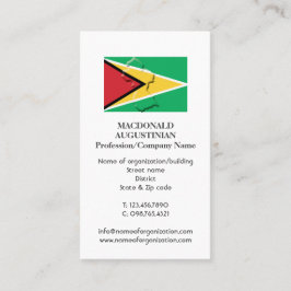Patriótico | BANDERA GUYANA | Tarjeta de presentac