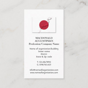 Patriótico BANDERA JAPONESA Tarjeta de presentac