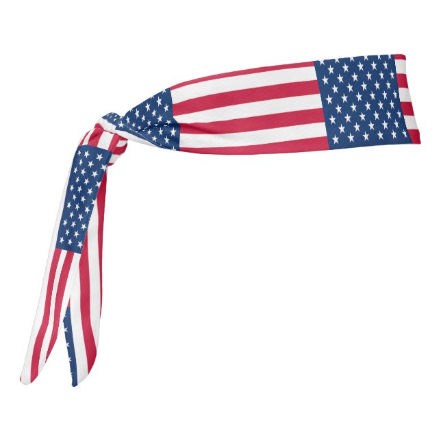 Patriótico de la Bandera Americana Tie Headband (Girar 270)