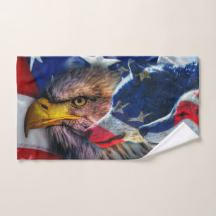 Patriótico de la bandera del lobo del águila del á