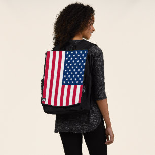 Patriótico de la mochila de bandera estadounidense
