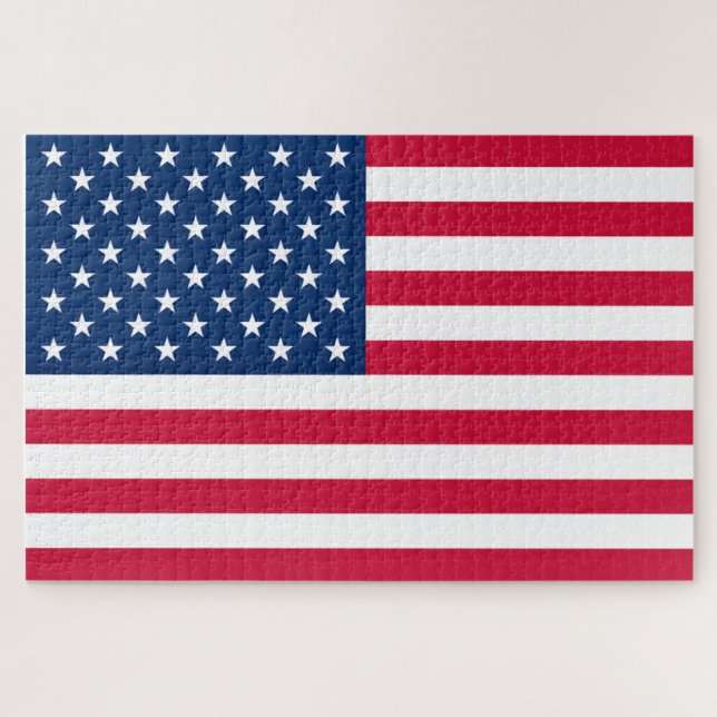 Patriótico del rompecabezas de la Bandera American (Horizontal)