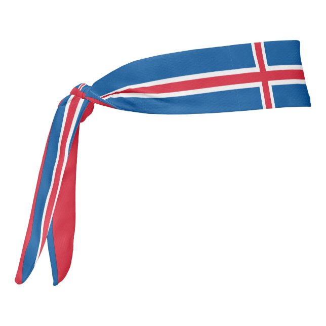 Patriótico elegante de la bandera de Islandia (Girar 270)