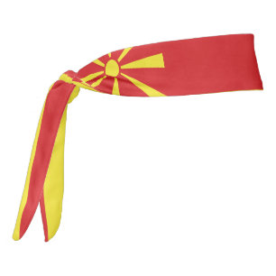 Patriótico elegante de la bandera de Macedonia del