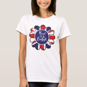 Patriótico orgulloso de ser camiseta británica