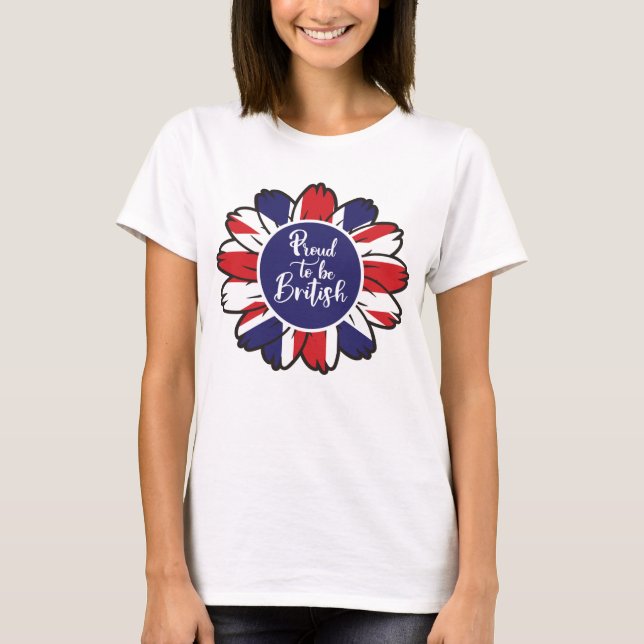 Patriótico orgulloso de ser camiseta británica (Anverso)