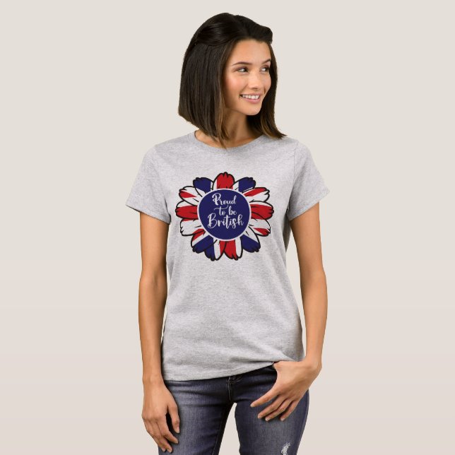 Patriótico orgulloso de ser camiseta británica (Anverso completo)