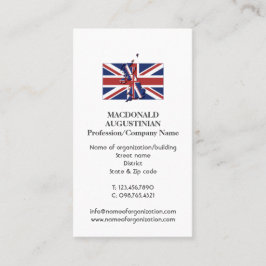 Patriótico Reino Unido | UNION JACK | Tarjeta de v