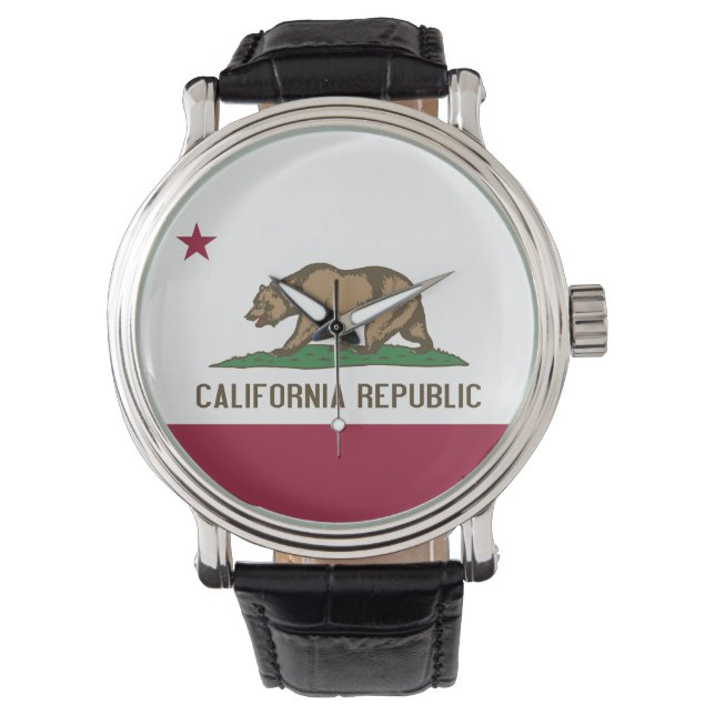 Patriótico, reloj especial con bandera de Californ (Anverso)