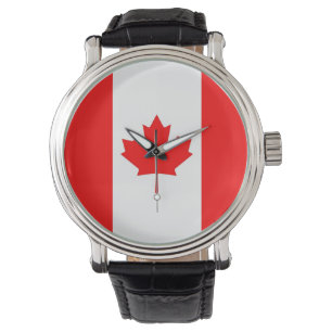 Patriótico, reloj especial con bandera de Canadá