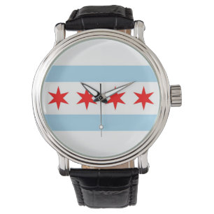 Patriótico, reloj especial con bandera de Chicago