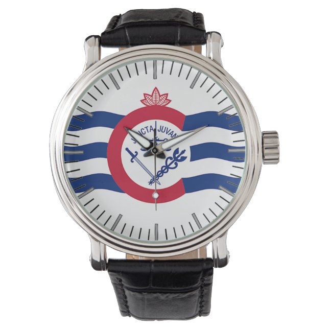 Patriótico, reloj especial con bandera de Cincinna (Anverso)