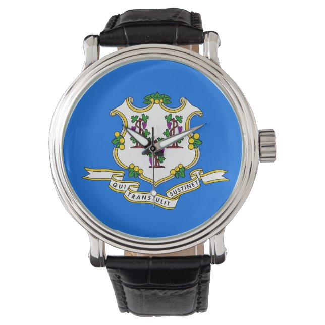 Patriótico, reloj especial con bandera de Connecti (Anverso)