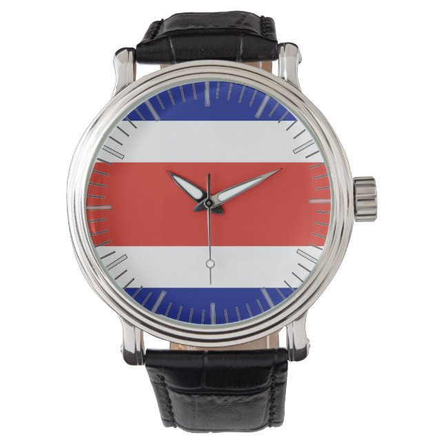 Patriótico, reloj especial con bandera de Costa Ri (Anverso)