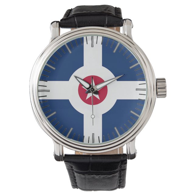Patriótico, reloj especial con bandera de Indianáp (Anverso)
