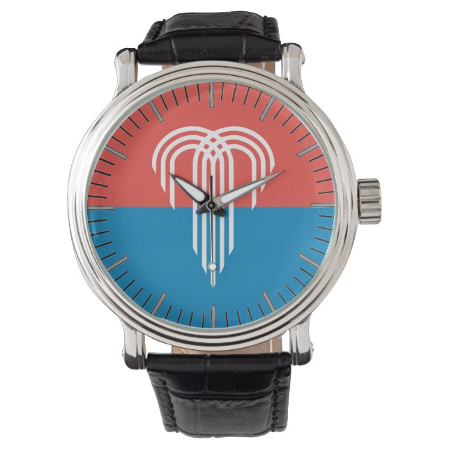 Patriótico, reloj especial con bandera de Kansas C (Anverso)