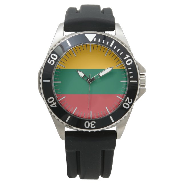 Patriótico, reloj especial con bandera de Lituania (Anverso)