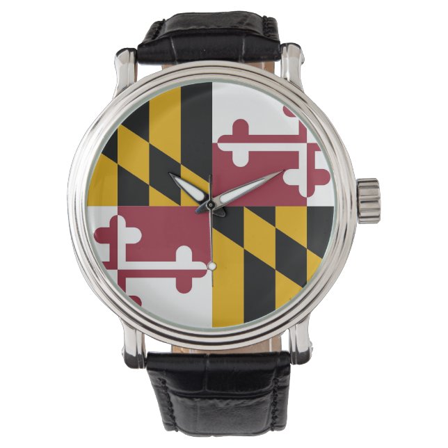 Patriótico, reloj especial con bandera de Maryland (Anverso)